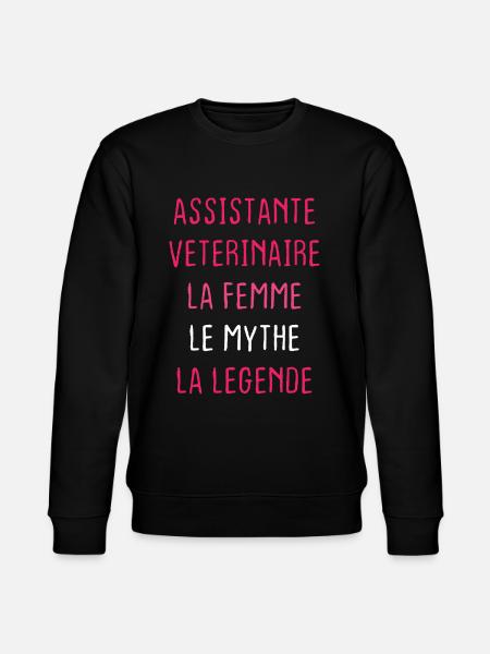 Assistante Veterinaire - Sweat bio CHANGER Stanley/Stella Unisexe - noir