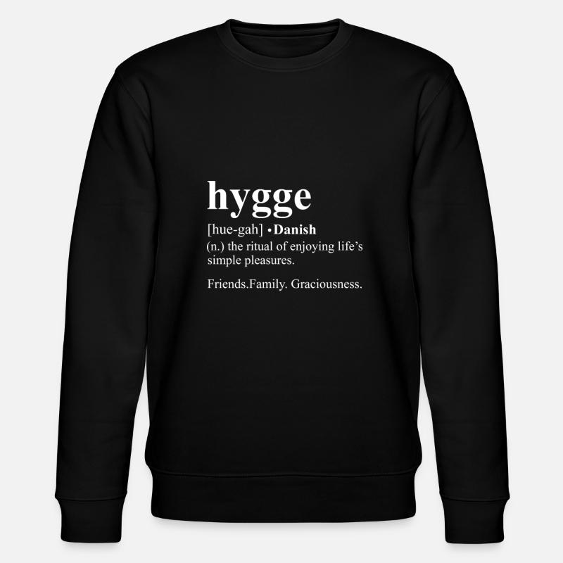 Hygge genieße das Leben - Stanley/Stella Unisex Bio-Sweatshirt CHANGER - Schwarz