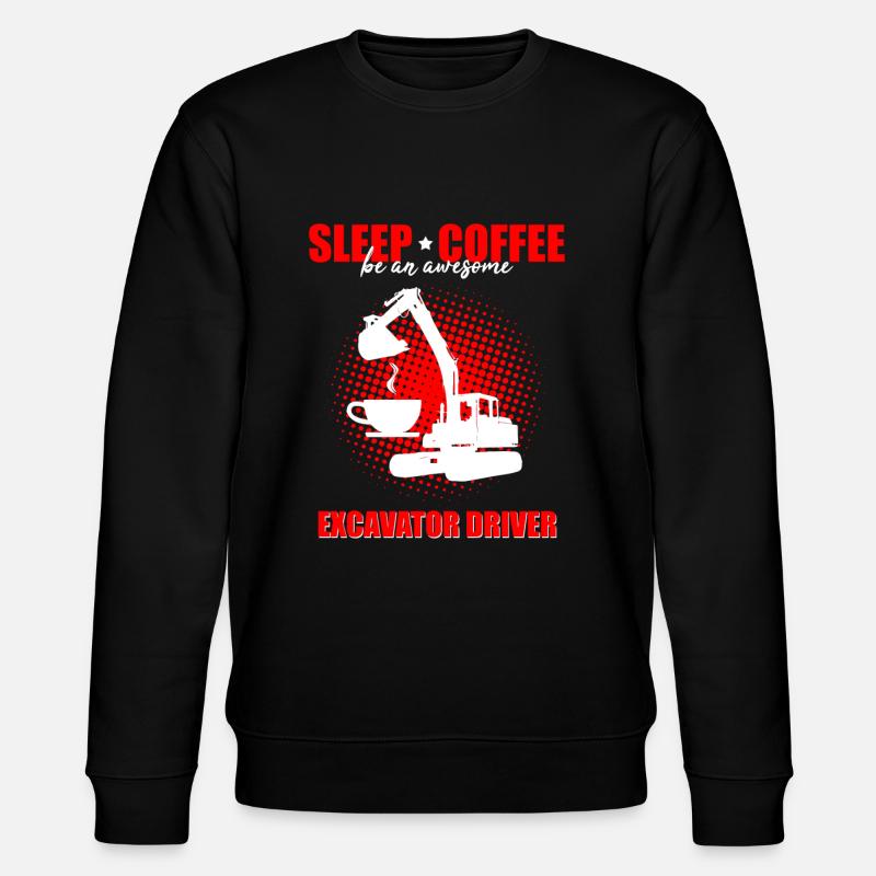 Baggerführer für Bagger und Sandbagger - Stanley/Stella Unisex Bio-Sweatshirt CHANGER  - Schwarz