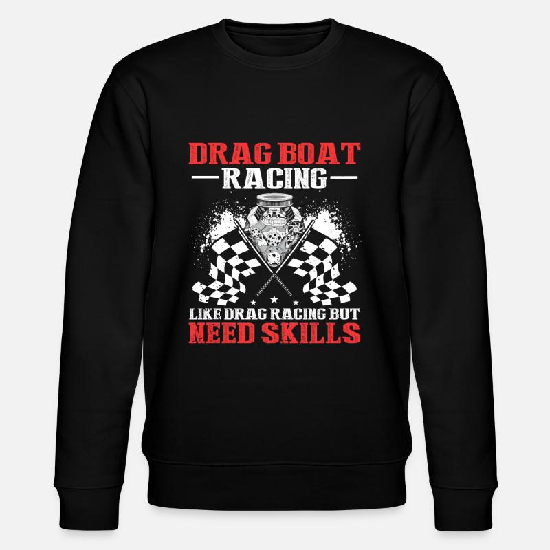 Drag Boot Design für Rennbootfahrer - Stanley/Stella Unisex Bio-Sweatshirt CHANGER  - Schwarz