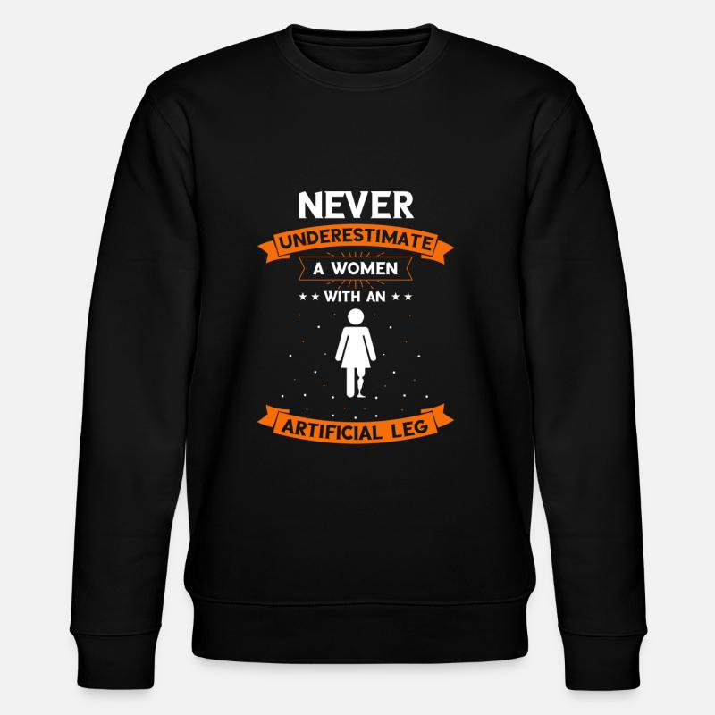 Beinprothesendesign und Beinprothesen - Stanley/Stella Unisex Bio-Sweatshirt CHANGER  - Schwarz