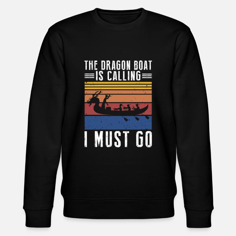 Drachenboot und Drachenboot Crew - Stanley/Stella Unisex Bio-Sweatshirt CHANGER  - Schwarz