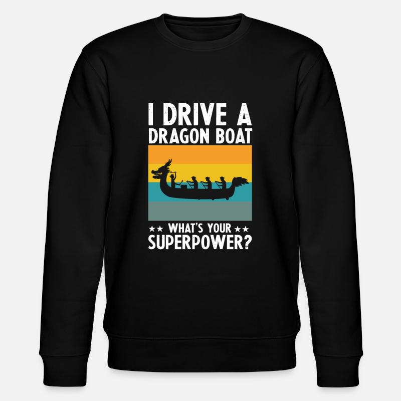 Drachenboot und Drachenboot Crew - Stanley/Stella Unisex Bio-Sweatshirt CHANGER  - Schwarz