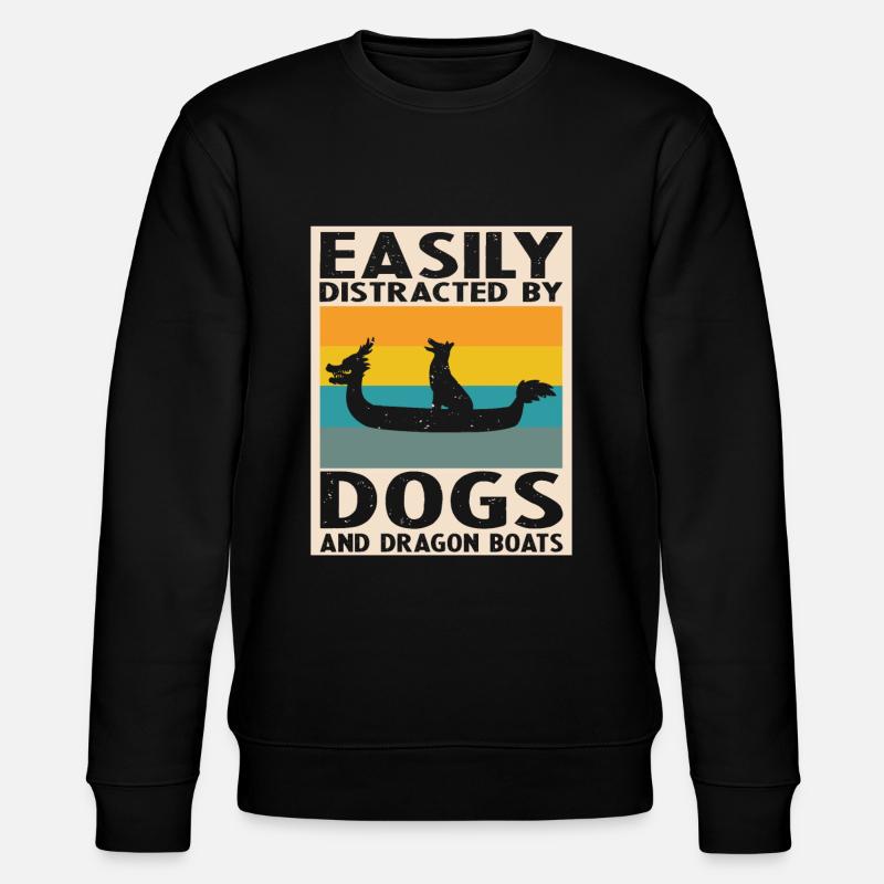 Drachenboot und Drachenboot Crew - Stanley/Stella Unisex Bio-Sweatshirt CHANGER  - Schwarz