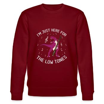Bassoon Wind Instrument Design for Bassoonist - Stanley/Stella CHANGER Unisex Organic Sweatshirt - burgundy - Front - Nik (191cm) & Marisol (170cm)