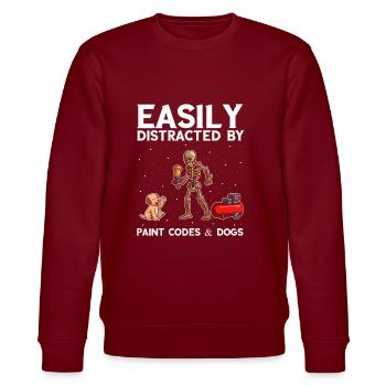 Car painter offer for coachbuilders - Stanley/Stella CHANGER Unisex Organic Sweatshirt - burgundy - Front - Nik (191cm) & Marisol (170cm)