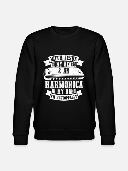 Harmonikaspieler für Munharmonika Spieler - Stanley/Stella Unisex Bio-Sweatshirt CHANGER  - Schwarz