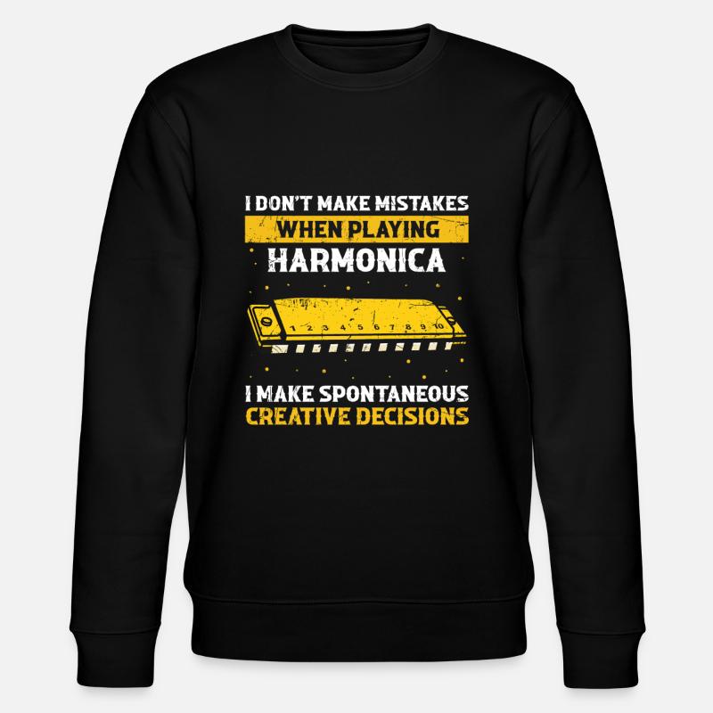 Harmonikaspieler für Munharmonika Spieler - Stanley/Stella Unisex Bio-Sweatshirt CHANGER  - Schwarz