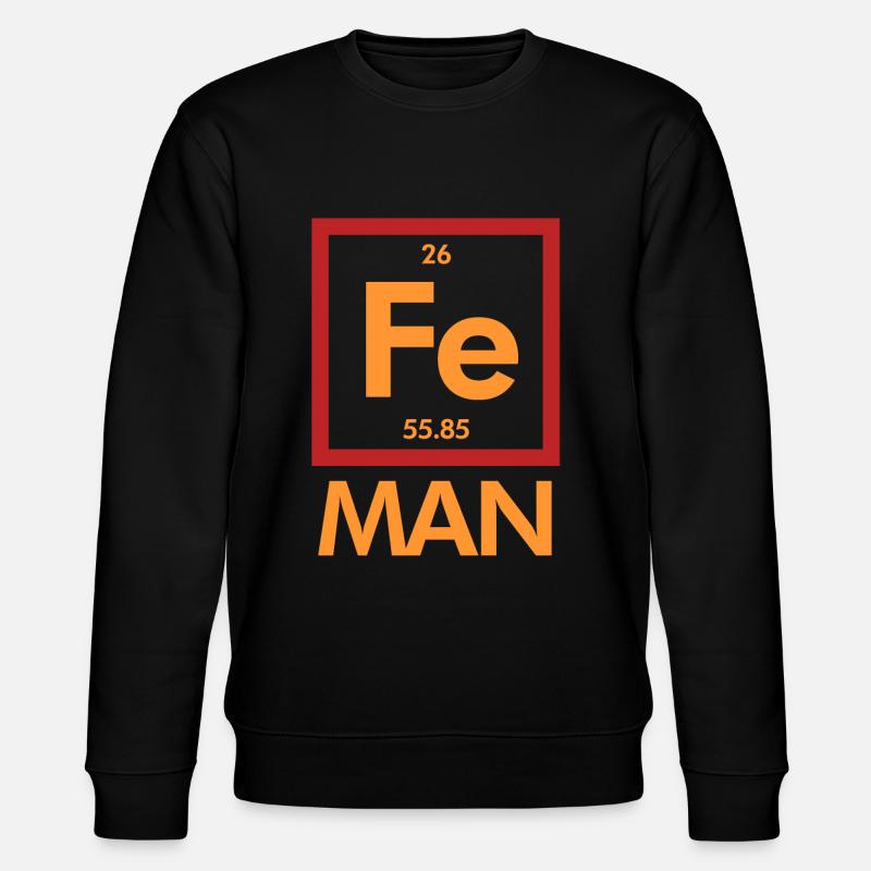 Wissenschaft Nerd Elemente - Stanley/Stella Unisex Bio-Sweatshirt CHANGER  - Schwarz
