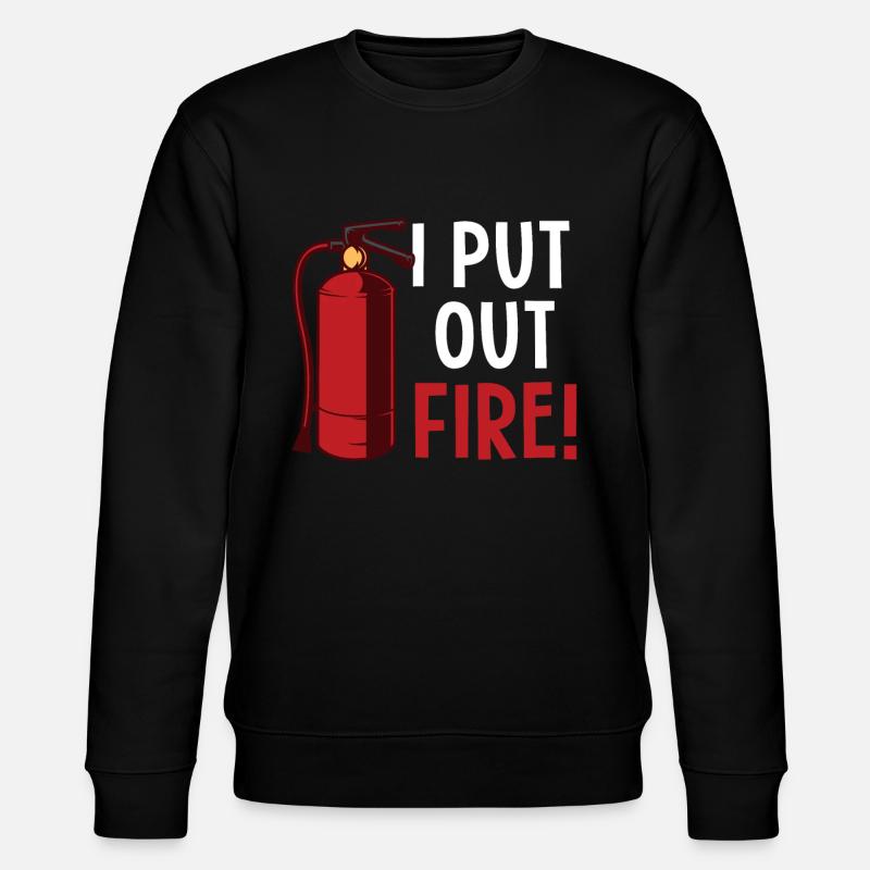 Firefighters fire extinguishers - Stanley/Stella CHANGER Unisex Organic Sweatshirt - black