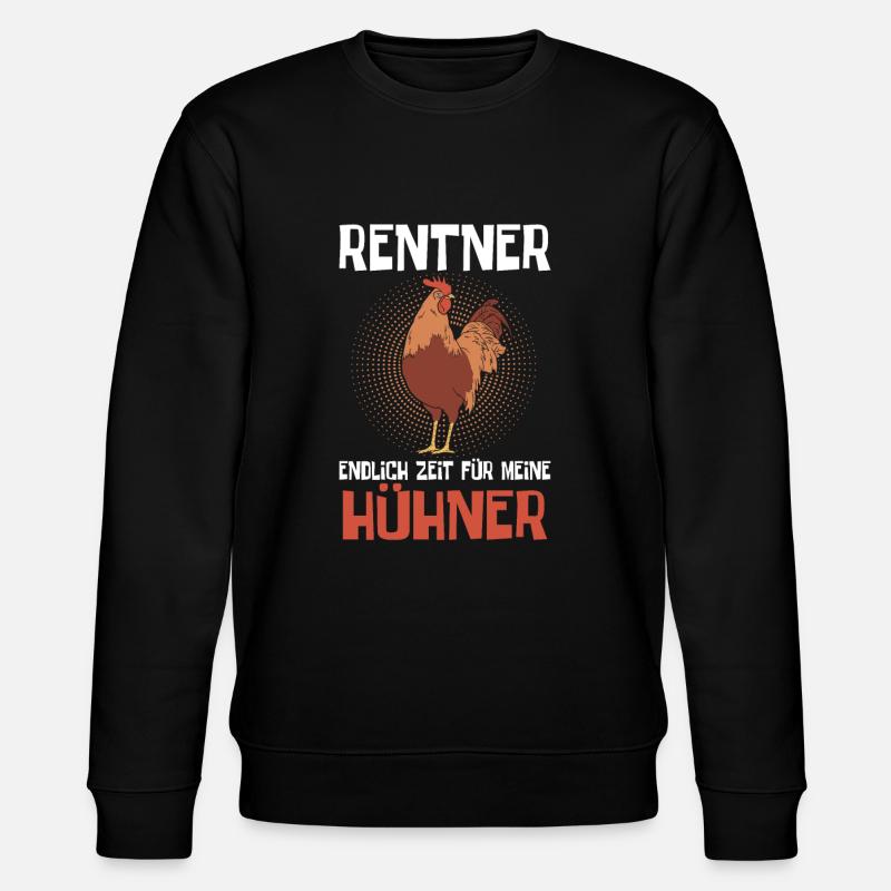 Rentner Hühner Ruhestand - Stanley/Stella Unisex Bio-Sweatshirt CHANGER  - Schwarz