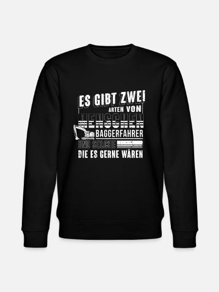 Baggerfahrer Bagger Baumaschinenführer Geschenk - Stanley/Stella Unisex Bio-Sweatshirt CHANGER  - Schwarz