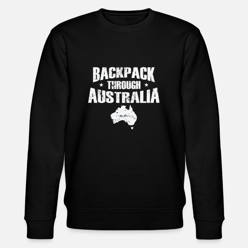Backpack through Australia Abenteuer - Stanley/Stella Unisex Bio-Sweatshirt CHANGER  - Schwarz