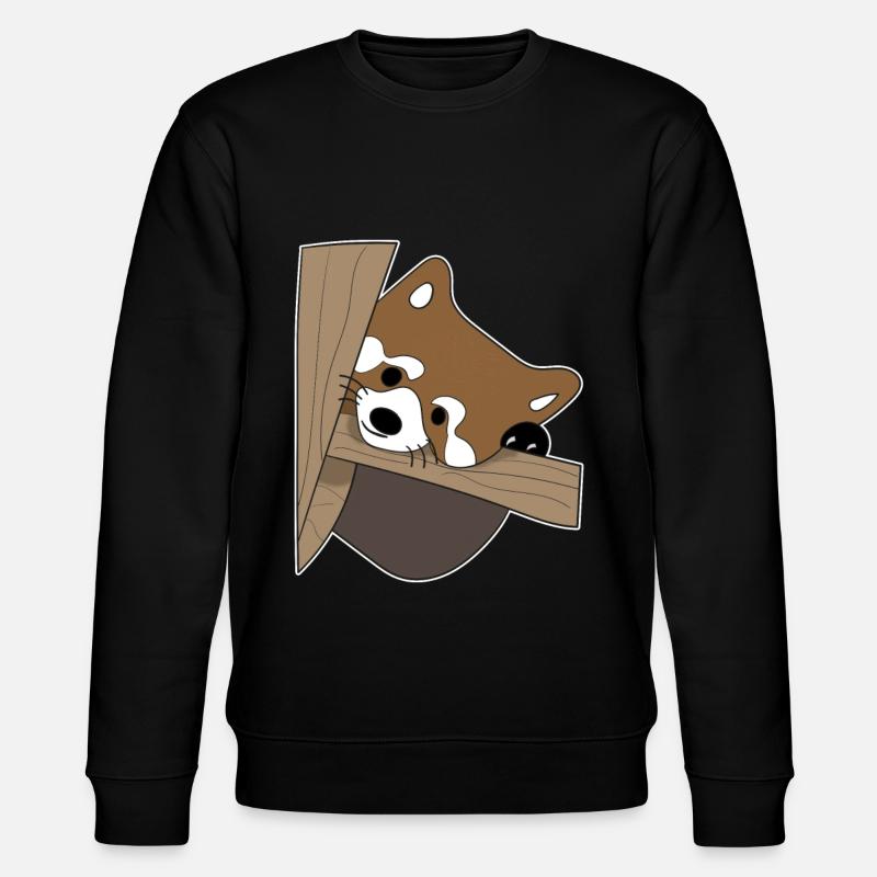 Le petit chat panda rouge - Sweat bio CHANGER Stanley/Stella Unisexe - noir