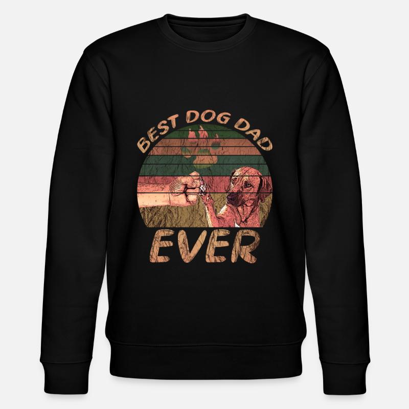 Bester Hunde Papa - Stanley/Stella Unisex Bio-Sweatshirt CHANGER  - Schwarz