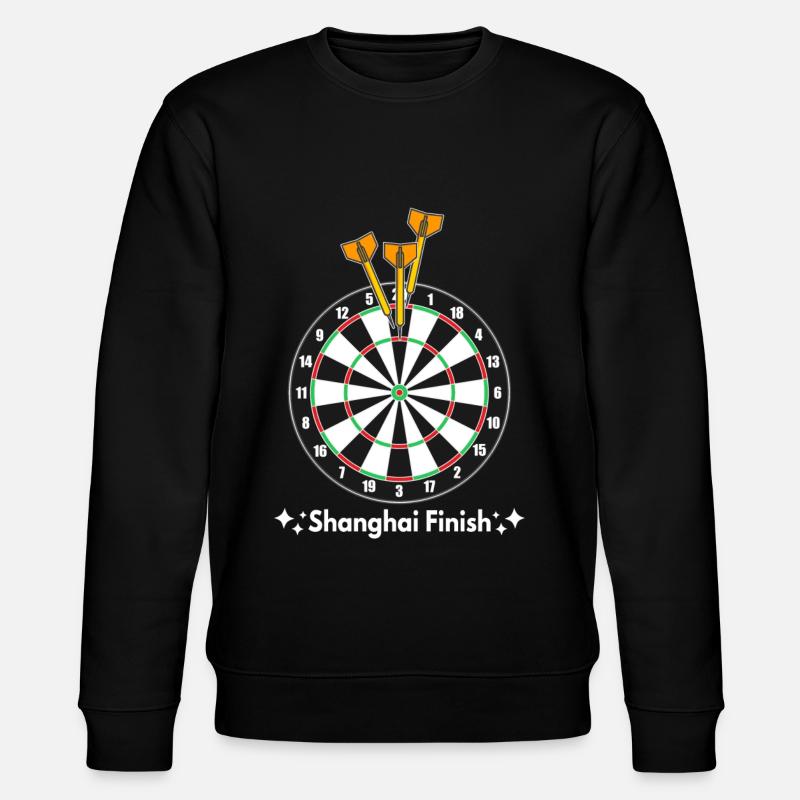 Shanghai Finish Darts Dartboard - Stanley/Stella CHANGER Unisex Organic Sweatshirt - black