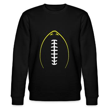 Silhouette de football américain - Sweat bio CHANGER Stanley/Stella Unisexe - noir - Devant - Nik (191cm) & Marisol (170cm)