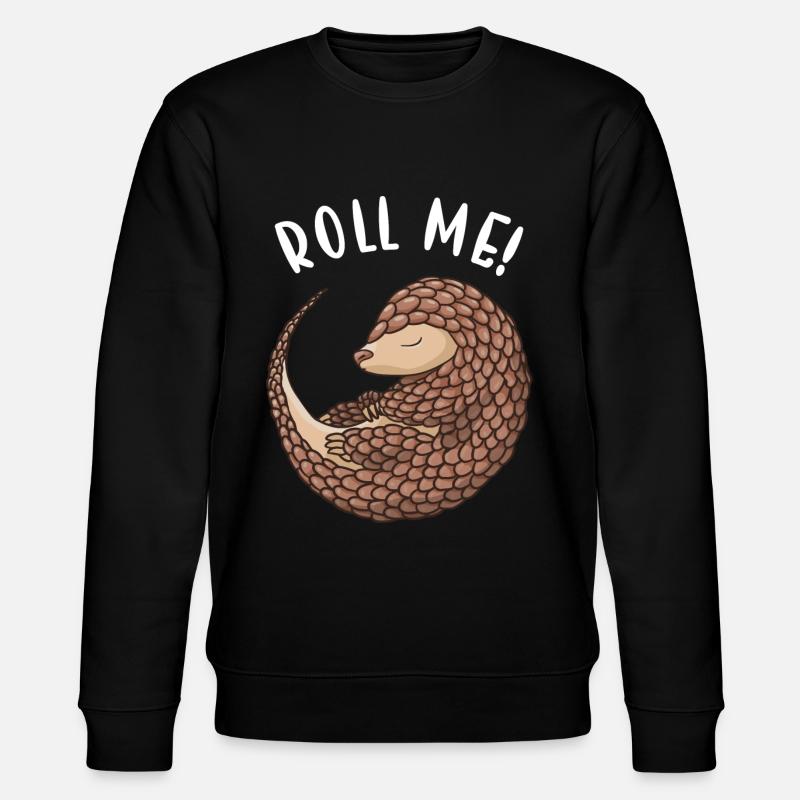 Roll Me Pangolin - Stanley/Stella CHANGER Unisex Organic Sweatshirt - black