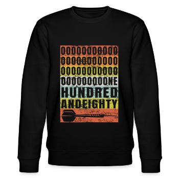 onehundredandeighty 180 Darts - Stanley/Stella Unisex Bio-Sweatshirt CHANGER  - Schwarz - Vorne - Nik (191cm) & Marisol (170cm)