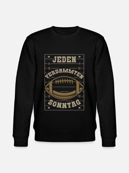 Jeden Sonntag American Football - Stanley/Stella Unisex Bio-Sweatshirt CHANGER  - Schwarz