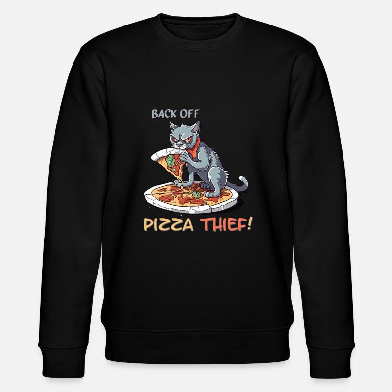 PizzaCat - Voleur de pizza - Sweat bio CHANGER Stanley/Stella Unisexe - noir