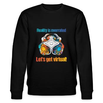 Lets get virtual - Stanley/Stella Unisex Bio-Sweatshirt CHANGER  - Schwarz - Vorne - Nik (191cm) & Marisol (170cm)