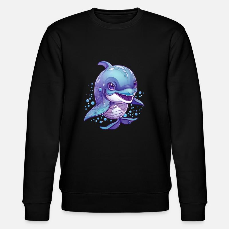 Mignon bébé dauphin - Sweat bio CHANGER Stanley/Stella Unisexe - noir