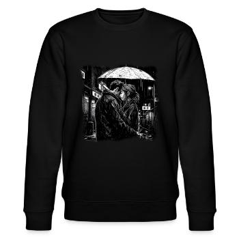 Lovers in the Rain - Manga - Stanley/Stella Unisex Bio-Sweatshirt CHANGER  - Schwarz - Vorne - Nik (191cm) & Marisol (170cm)