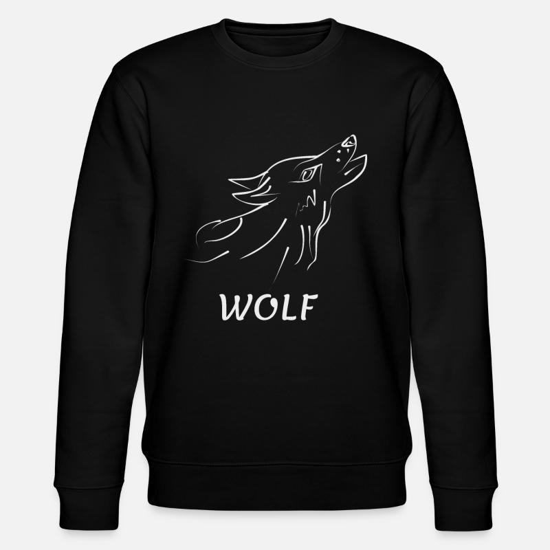 Wolf - Stanley/Stella Unisex Bio-Sweatshirt CHANGER  - Schwarz