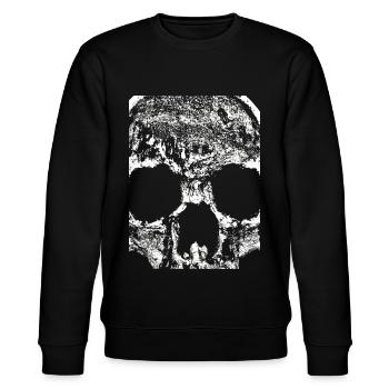 Skullface - Stanley/Stella Unisex Bio-Sweatshirt CHANGER  - Schwarz - Vorne - Nik (191cm) & Marisol (170cm)