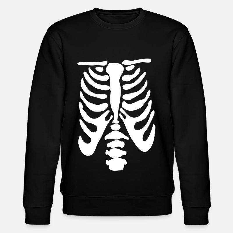 Halloween Skelett - Stanley/Stella Unisex Bio-Sweatshirt CHANGER  - Schwarz