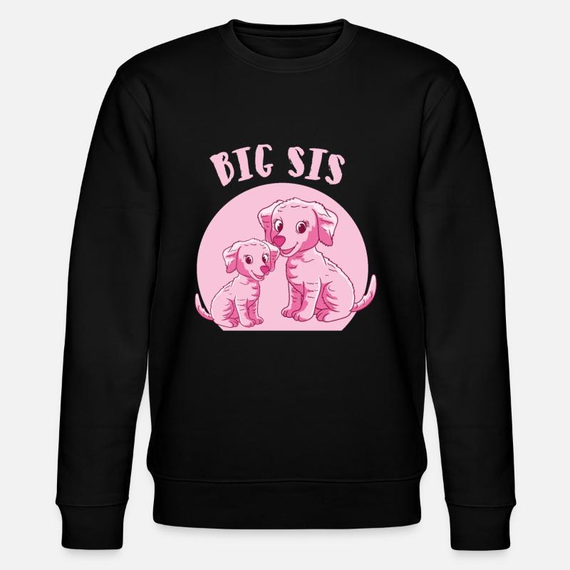 große Schwester Hunde - Stanley/Stella Unisex Bio-Sweatshirt CHANGER  - Schwarz