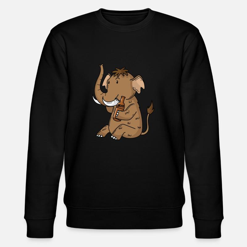 Mammoth with a beer - Stanley/Stella CHANGER Unisex Organic Sweatshirt - black