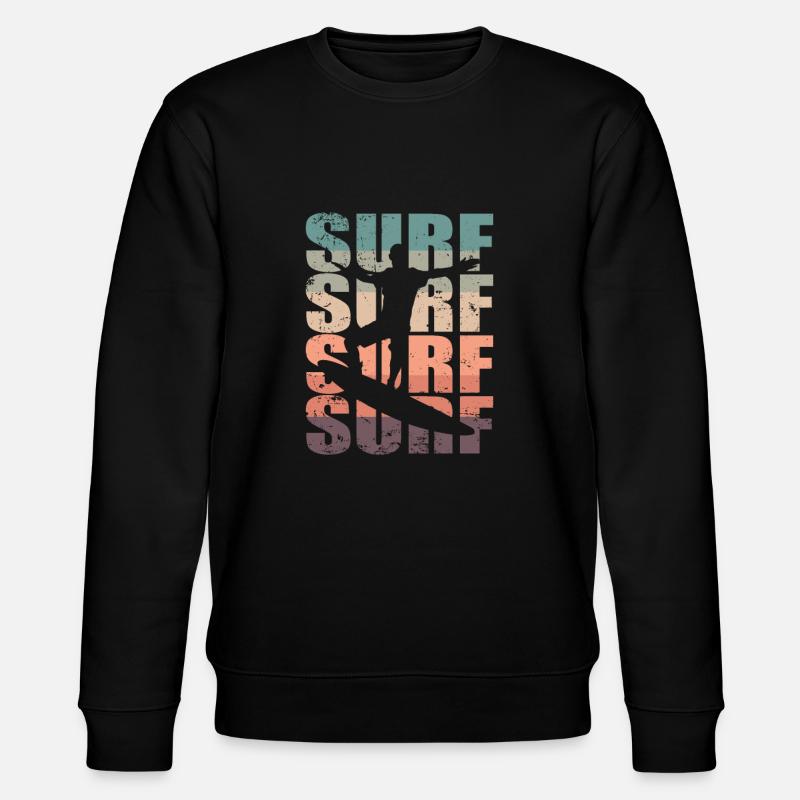 Surf Surf Surf Surf Surfboard - Sweat bio CHANGER Stanley/Stella Unisexe - noir