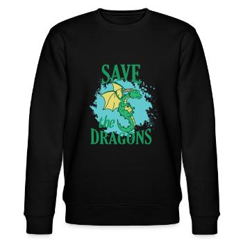 Sauvez les dragons Dragon Animal Dragon Créatures mythiques - Sweat bio CHANGER Stanley/Stella Unisexe - noir - Devant - Nik (191cm) & Marisol (170cm)