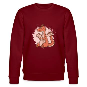 Bébé dragon assis mignon animal fantastique - Sweat bio CHANGER Stanley/Stella Unisexe - bordeaux - Devant - Nik (191cm) & Marisol (170cm)