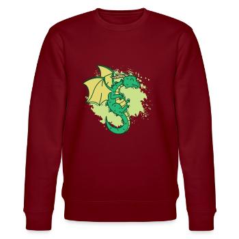 Dragon cool avec cornes drôle d’animal - Sweat bio CHANGER Stanley/Stella Unisexe - bordeaux - Devant - Nik (191cm) & Marisol (170cm)