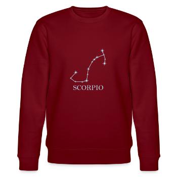 Sternkonstellation Sternzeichen Skorpion - Stanley/Stella Unisex Bio-Sweatshirt CHANGER  - Burgunderrot - Vorne - Nik (191cm) & Marisol (170cm)