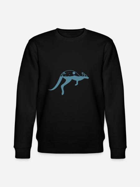 Kangaroo with Australian Countryside - Stanley/Stella CHANGER Unisex Organic Sweatshirt - black