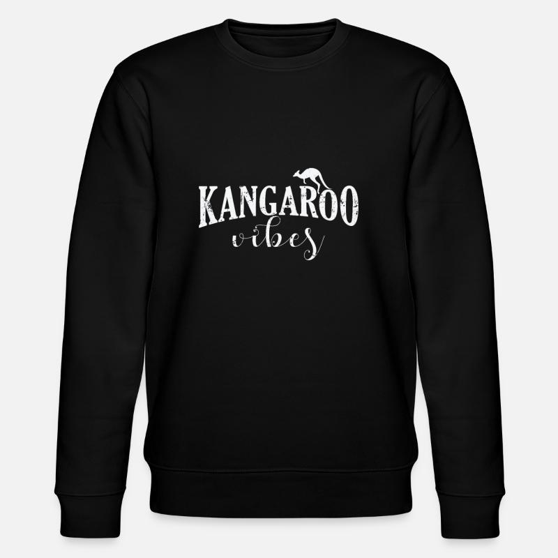 Kangaroo Vibes Australia Outback Animal - Stanley/Stella CHANGER Unisex Organic Sweatshirt - black
