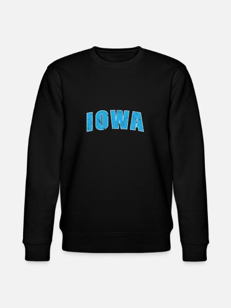 Iowa USA America State - Stanley/Stella CHANGER Unisex Organic Sweatshirt - black