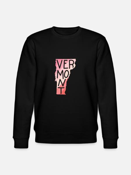 Vermont USA America State - Stanley/Stella CHANGER Unisex Organic Sweatshirt - black
