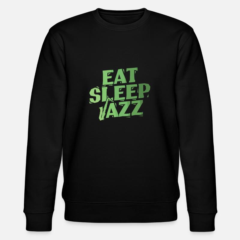 Eat Sleep Jazz Saxophon Improvisiert - Stanley/Stella Unisex Bio-Sweatshirt CHANGER  - Schwarz