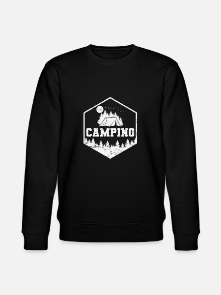 Camping Urlaub Wohnwagen oder Zelt - Stanley/Stella Unisex Bio-Sweatshirt CHANGER  - Schwarz