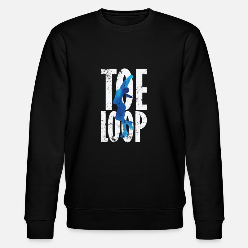 Toeloop Eiskunstlauf - Stanley/Stella Unisex Bio-Sweatshirt CHANGER  - Schwarz