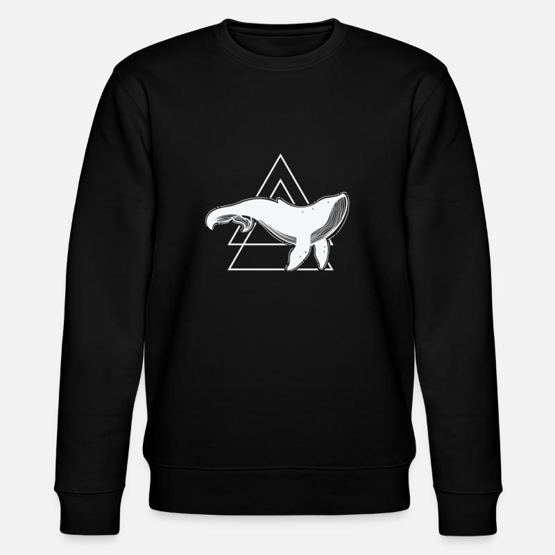 Blauwal Meeresbewohner - Stanley/Stella Unisex Bio-Sweatshirt CHANGER  - Schwarz