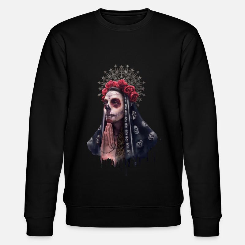 Die Catrina - Stanley/Stella Unisex Bio-Sweatshirt CHANGER  - Schwarz