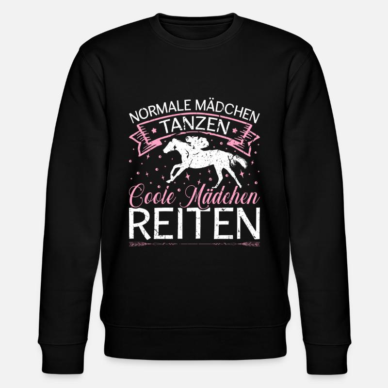 Coole Mädchen Reiten Pferde - Stanley/Stella Unisex Bio-Sweatshirt CHANGER  - Schwarz