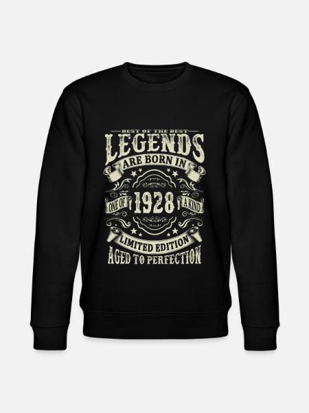 Legenden geboren 1928 - Stanley/Stella Unisex Bio-Sweatshirt CHANGER  - Schwarz