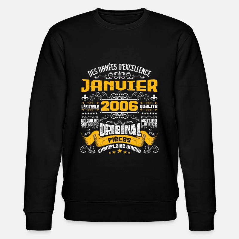 JANVIER 2006 | ORIGINAL PIÈCES - Sweat bio CHANGER Stanley/Stella Unisexe - noir